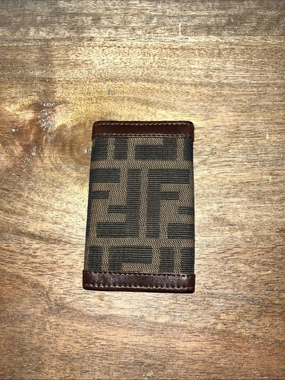 Fendi Brown & Black Monogram Key Case